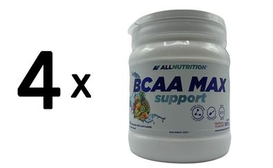 4 x Allnutrition BCAA Max Support, Tropical - 500g