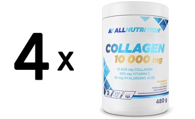4 x Allnutrition Collagen, Strawberry - 480g