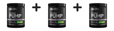 3 x Optimum Nutrition Platinum Pump Pre-Workout (20 Serv) Lemon-Lime