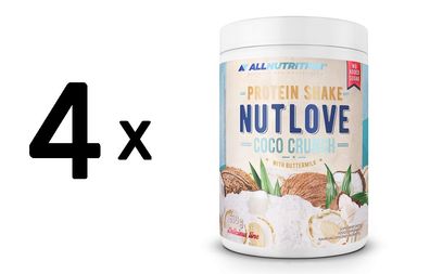 4 x Allnutrition Nutlove Protein Shake, Coco Crunch - 630g