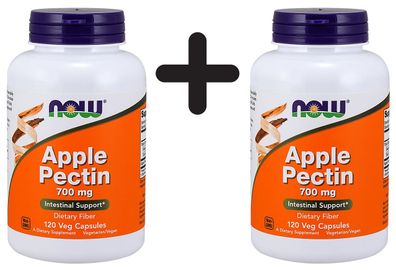 2 x NOW Foods Apple Pectin, 700mg - 120 caps