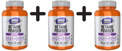 3 x NOW Foods Betaine Powder - 170g