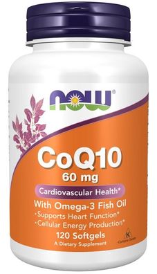 CoQ10, 60mg with Omega-3 - 120 softgels