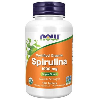 Spirulina Certified Organic, 1000mg - 120 tabs