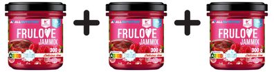 3 x Allnutrition Frulove Jammix, Raspberry - 300g