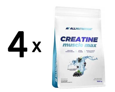 4 x Allnutrition Creatine Muscle Max, Blackcurrant - 1000g