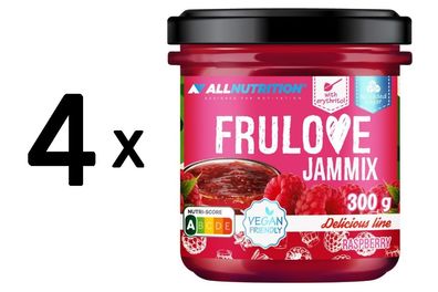 4 x Allnutrition Frulove Jammix, Raspberry - 300g