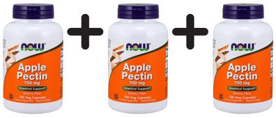 3 x NOW Foods Apple Pectin, 700mg - 120 caps