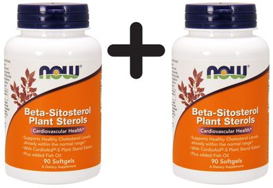 2 x NOW Foods Beta-Sitosterol Plant Sterols - 90 softgels