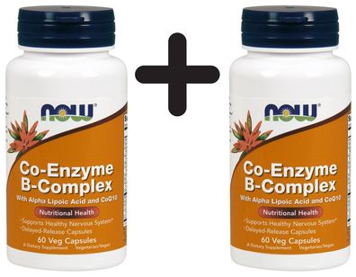 2 x NOW Foods Co-Enzyme B-Complex - 60 vcaps