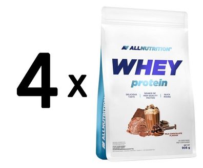 4 x Allnutrition Isolate Protein, Milk Chocolate - 908g