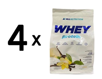 4 x Allnutrition Whey Protein, Vanilla - 2270g