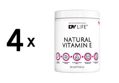 4 x Dorian Yates DY LIFE Natural Vitamin E - 30 softgels