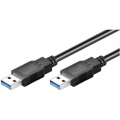 USB 3.2 Gen 1 Kabel, USB-A Stecker > USB-A Stecker (schwarz, 3 Meter)
