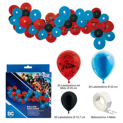 Justice League Ballongirlande Set 60-teilige Superhelden Partydekoration Ballons