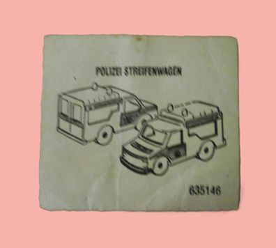 Aufkleber Polizei Streifenwagen