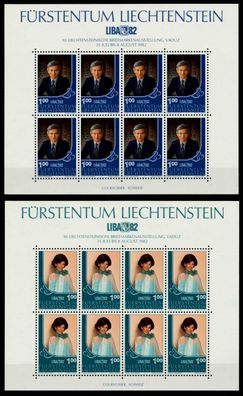 Liechtenstein BLOCK Kleinbogen Nr 797KB-798KB ungebraucht X09DE7A