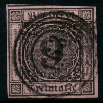 BADEN Ausgaben VON 1851 - 1858 Nr 4b zentrisch gestempelt X14EB4E