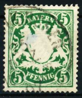 BAYERN WAPPEN-AUSGABE 1876-1911 Nr 61y gestempelt X5E3432