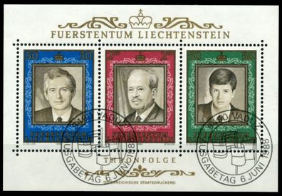 Liechtenstein BLOCK Kleinbogen Block 13 ESST SC2F0AA