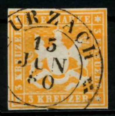 Württemberg Ausgabe VON 1859 Nr 12a-WURZACH ZEN X7112D2
