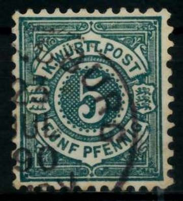 Württemberg Ausgabe VON 1875 1900 Nr 56b gestempelt gepr X7138BA