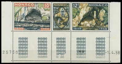 MONACO 1958 Nr 594 + 595 596 postfrisch 3ER STR URA X3BA7CA