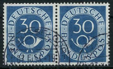 BRD BUND DS Posthorn Nr 132 gestempelt WAAGR PAAR X69B80E