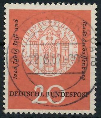 BRD BUND 1957 Nr 255 zentrisch gestempelt X69B96E