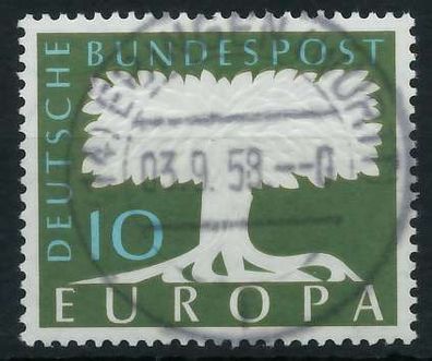 BRD BUND 1958 Nr 294 zentrisch gestempelt X69BA0A