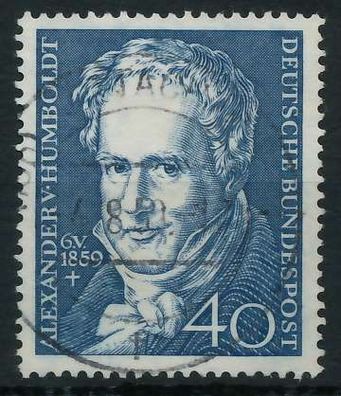 BRD BUND 1959 Nr 309 zentrisch gestempelt X69BAFE