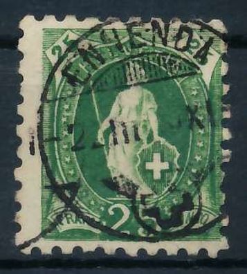 Schweiz Stehende Helvetia Nr 59XB zentrisch gestempelt X6AA4CE