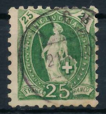 Schweiz Stehende Helvetia Nr 59XB zentrisch gestempelt X6AA4D2