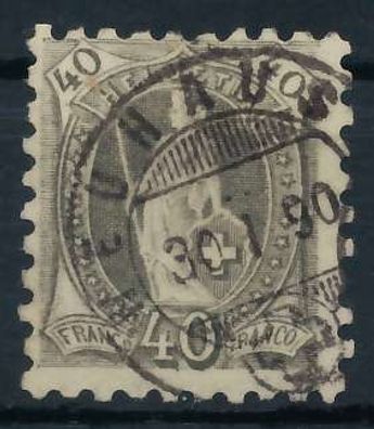 Schweiz Stehende Helvetia Nr 61XB zentrisch gestempelt X6AA4D6