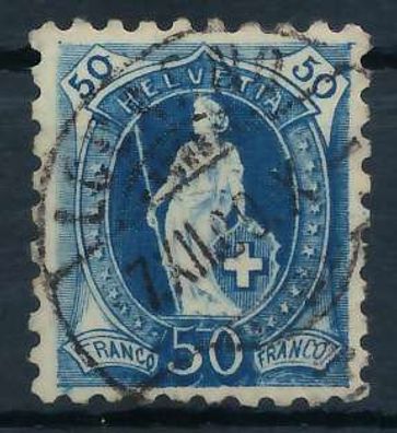 Schweiz Stehende Helvetia Nr 62XB zentrisch gestempelt X6AA4EA