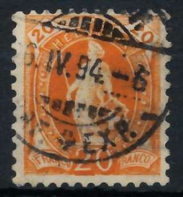 Schweiz Stehende Helvetia Nr 58XCb gestempelt X6AA59A