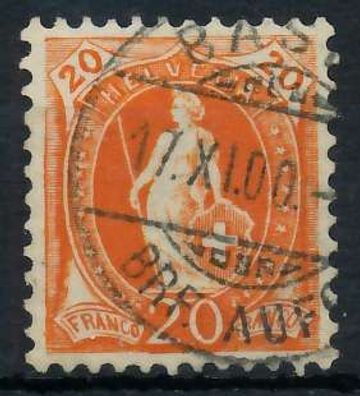 Schweiz Stehende Helvetia Nr 58XCb gestempelt X6AA59E