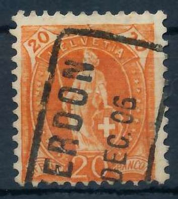 Schweiz Stehende Helvetia Nr 74Ca zentrisch gestempelt X6AA68E