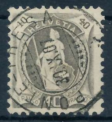 Schweiz Stehende Helvetia Nr 77C zentrisch gestempelt X6AA6C2