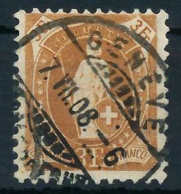 Schweiz Stehende Helvetia Nr 80D zentrisch gestempelt X6AA6FA