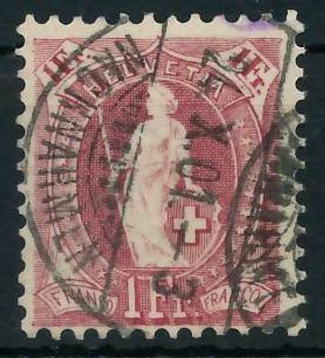 Schweiz Stehende Helvetia Nr 63YDb zentrisch gestempelt gepr X6B63C6