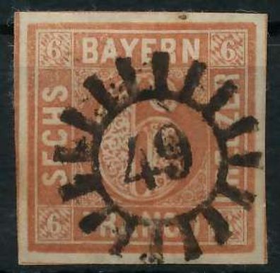 BAYERN Mühlradstempel AUF Nr 4II gMR 49 ZENTR- X6D3D1A