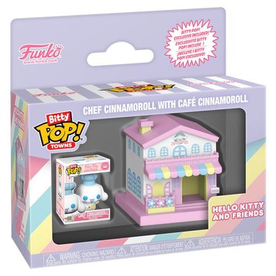 Bitty POP-Figur Town Hello Kitty and Friends Chef Cinnamoroll mit Cafe Cinnamoroll