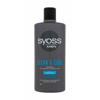 SYOSS Men Clean & Cool Shampoo für normales bis fettiges Haar 440ml