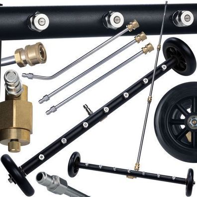 Rosfix Unterbodenlanze Set 275 bar – 7 Düsen 40° | 1/4" Quick Plug, 120 cm