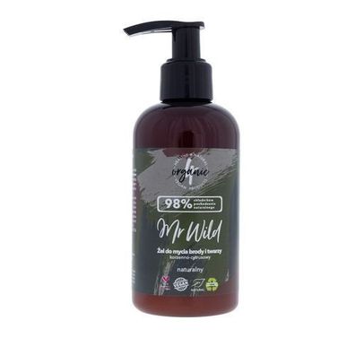 Bio Mr Wild Gesichts- und Bartreinigungsgel mit würziger Frische, 200ml