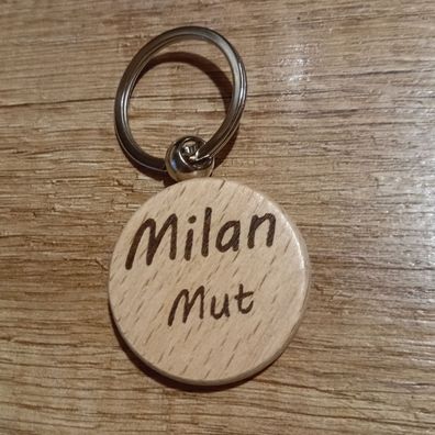 Schlüsselanhänger Rund Personalisiert 4cm Name Geschenkidee Handmade