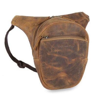 Greenburry Vintage Biker-Legbag 1585, braun, Unisex