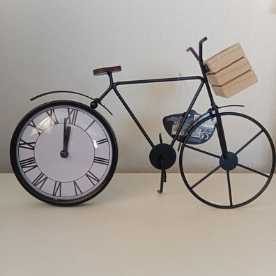 Standuhr Fahrrad Schwarz 23,5cmTischuhr Römische zahlen