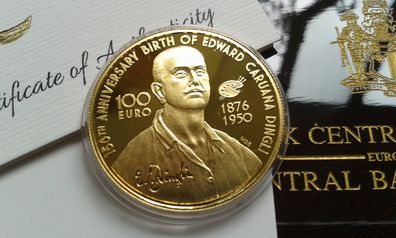 100 euro 2026 Malta Edward Dingli PP 1 Unze Gold 31,1g 999er Gold NUR 50 Stück